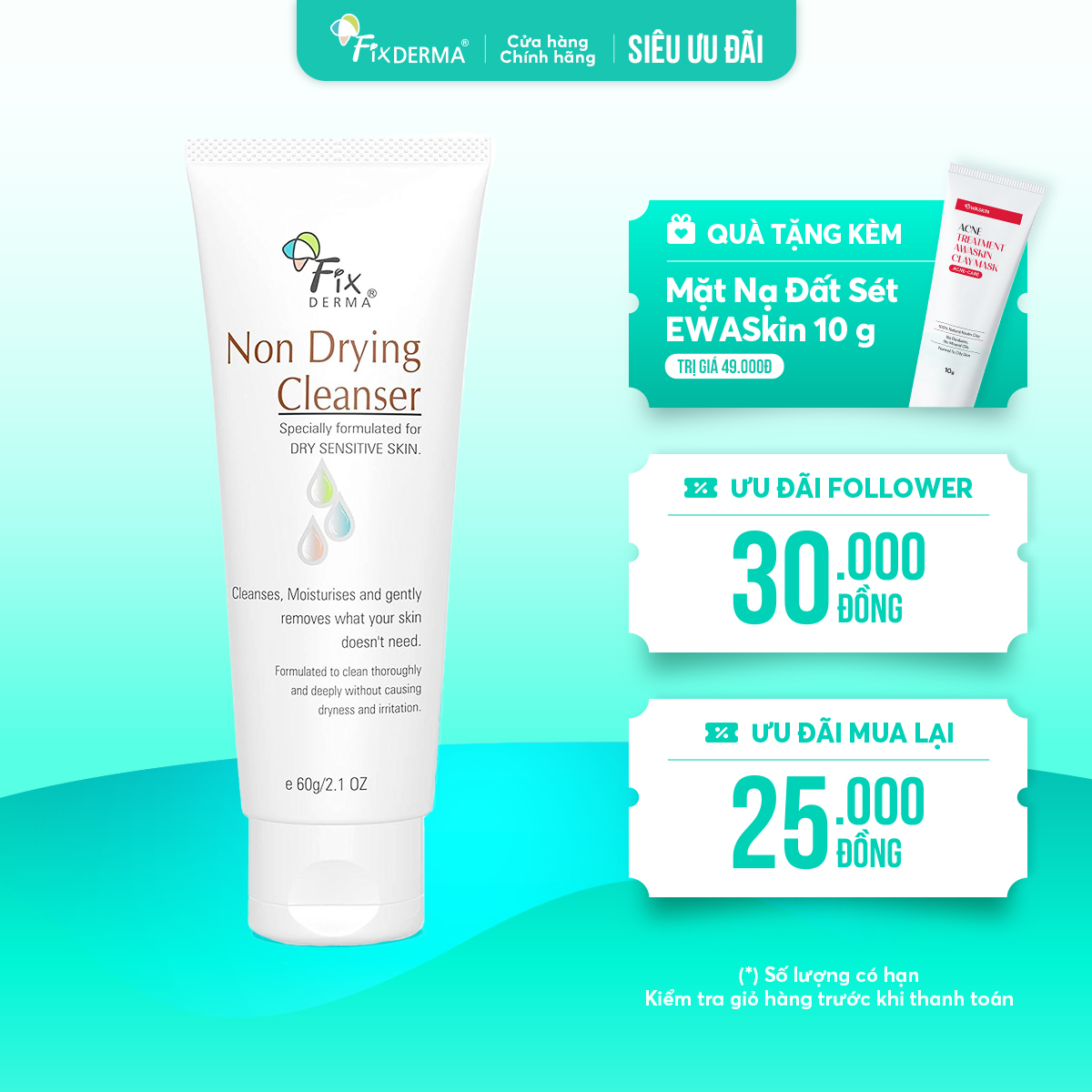 Sữa Rửa Mặt Dịu Nhẹ Cho Da Nhạy Cảm Fixderma Non Drying Cleanser – Làm sạch nhẹ nhàng, bảo vệ làn da nhạy cảm Sữa Rửa Mặt Dịu Nhẹ Cho Da Nhạy Cảm Fixderma Non Drying Cleanser – Làm sạch nhẹ nhàng, bảo vệ làn da nhạy cảm