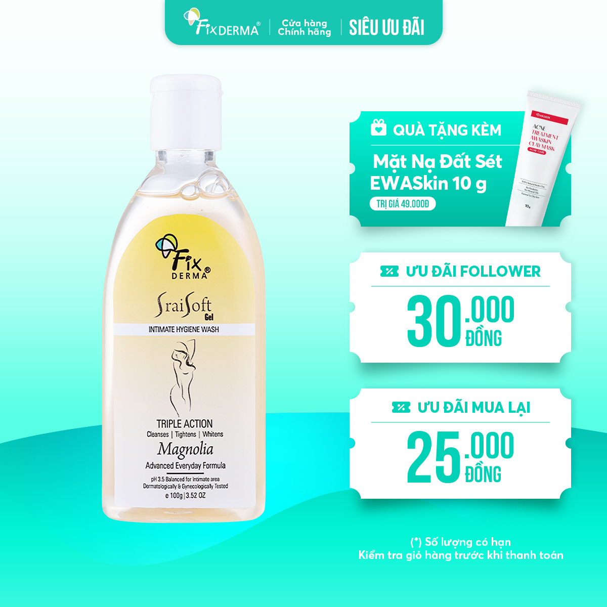 Dung dịch vệ sinh Fixderma Srai Soft Gel – Dịu nhẹ, cân bằng, bảo vệ vùng kín khỏe mạnh Dung dịch vệ sinh Fixderma Srai Soft Gel – Dịu nhẹ, cân bằng, bảo vệ vùng kín khỏe mạnh